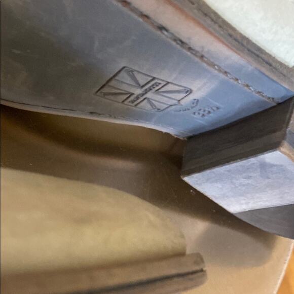 Pantanetti Leather Cowboy Boots Ankle Cream Iridescent Heeled Buckle Italian - Picture 11 of 16